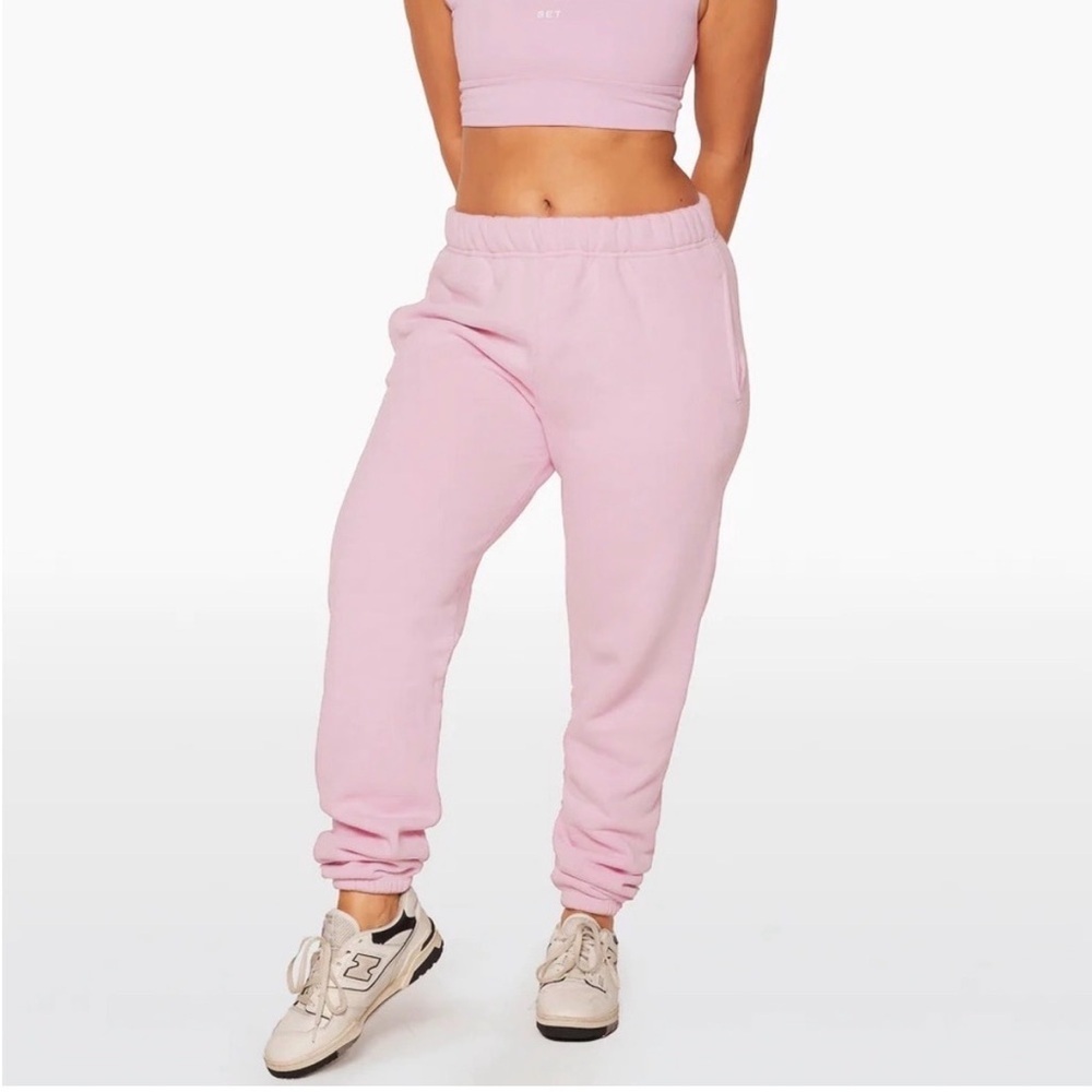 Set active Light Pink Women's Jogger Sweatpants size large